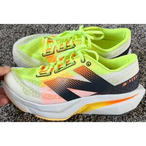 New Balance Fuel Cell Rebel v4 white/bleached lime glo women's size 9.5